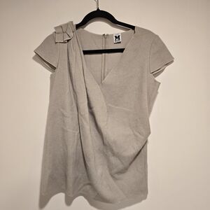 Missoni Top Wool Blend Made In Italy Tan Short Sleeve Small/Medium Designer Prep